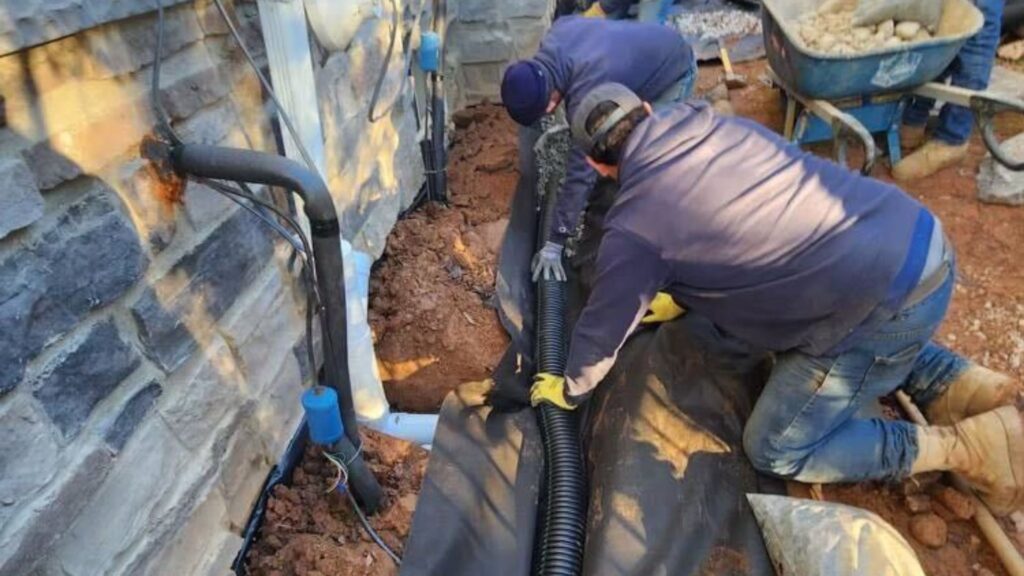basement drainage system Burke VA